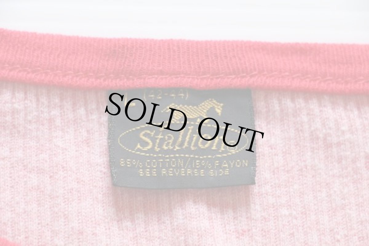 画像4: 70s Stallion BALDWIN MOTO-CROSS PARK リブTシャツ 杢レッド×ボーダー L (4)