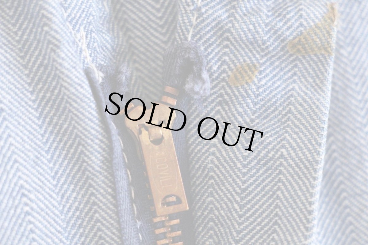 画像4: 60s Wranglerラングラー HBT ヘリンボーンツイル オールインワン 44S★つなぎ (4)