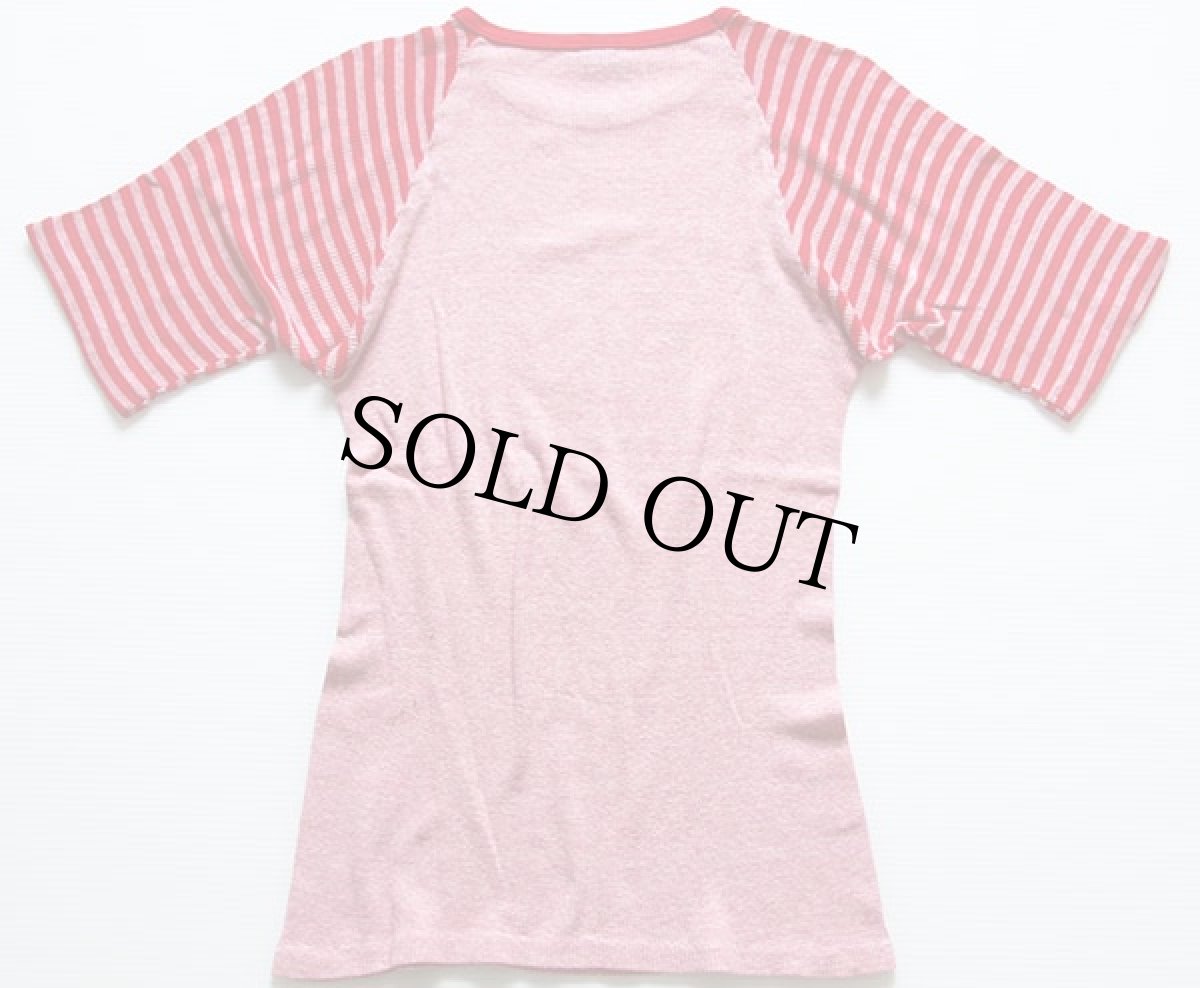 画像3: 70s Stallion BALDWIN MOTO-CROSS PARK リブTシャツ 杢レッド×ボーダー L (3)