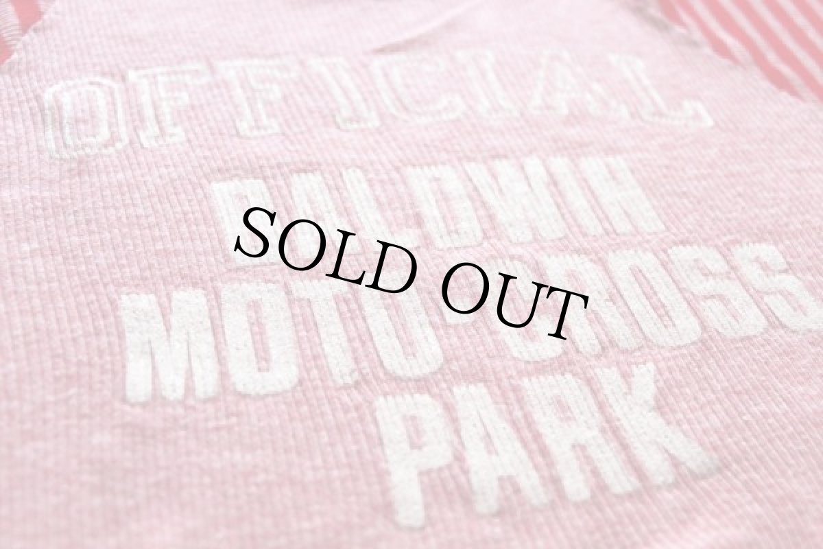 画像5: 70s Stallion BALDWIN MOTO-CROSS PARK リブTシャツ 杢レッド×ボーダー L (5)