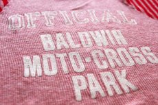 画像5: 70s Stallion BALDWIN MOTO-CROSS PARK リブTシャツ 杢レッド×ボーダー L (5)