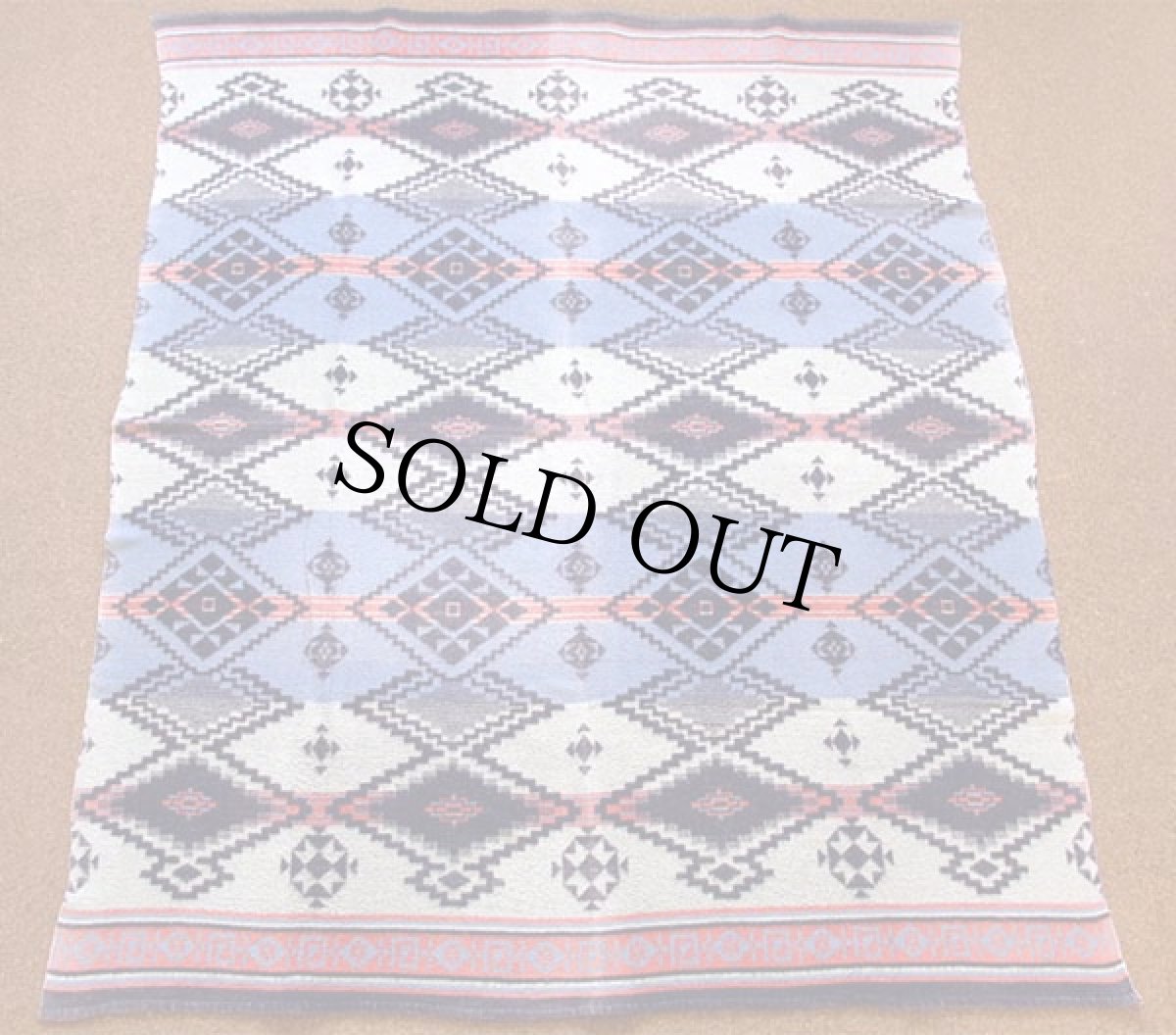 画像2: 30s ネイティブ柄 キャンプ ブランケット (2)