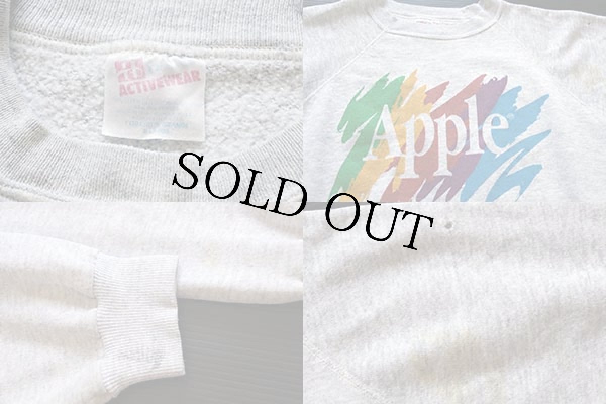 画像3: 90s USA製 Hanes Appleアップル スウェット 杢グレー XL (3)