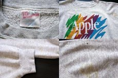 画像3: 90s USA製 Hanes Appleアップル スウェット 杢グレー XL (3)