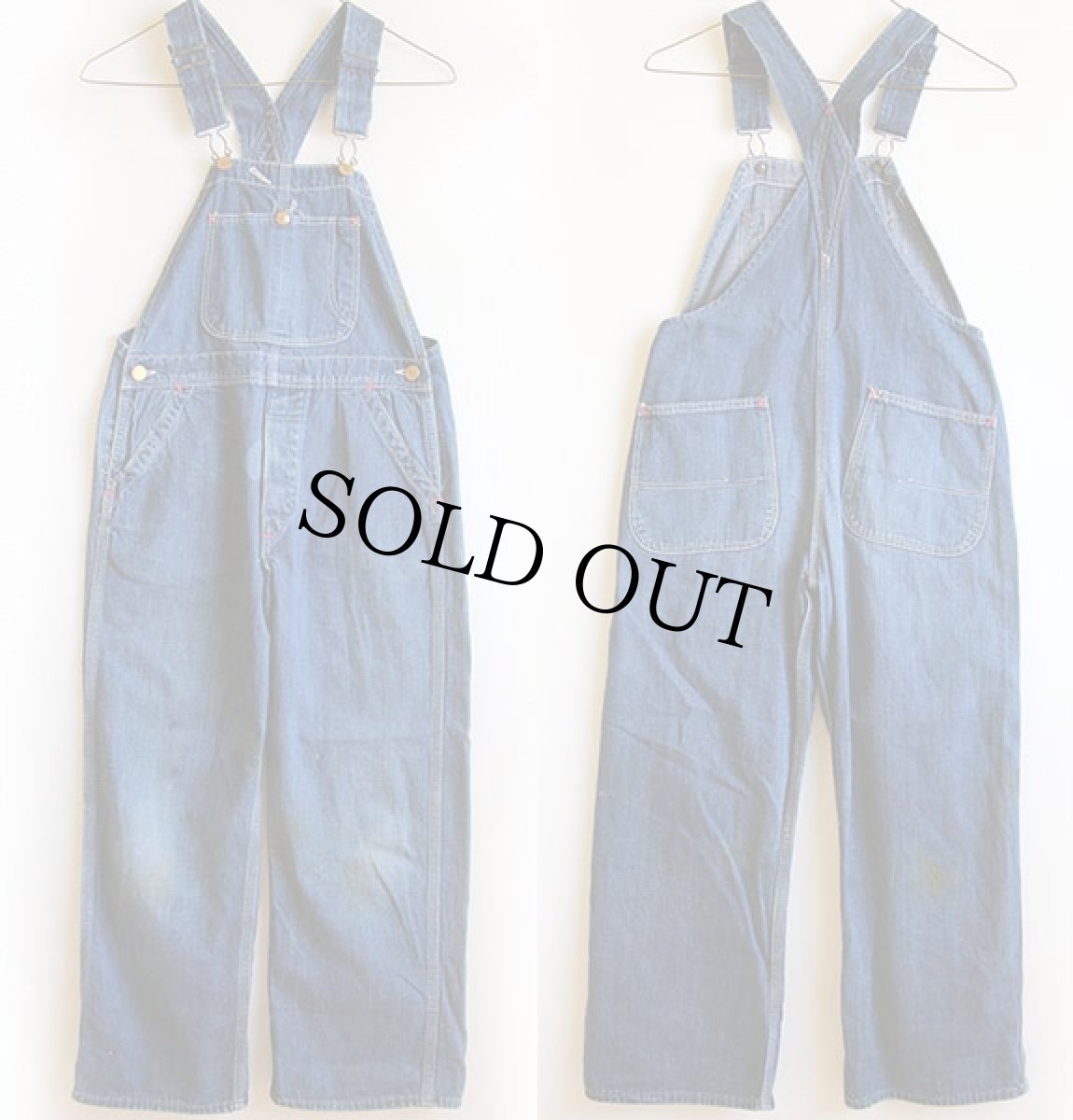 画像2: 50s UNION MADE インディゴ デニム オーバーオール キッズ (2)