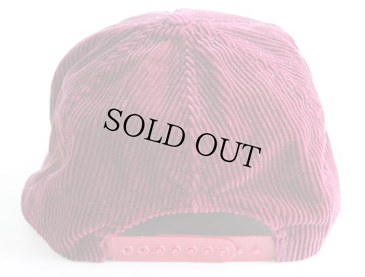 画像2: 80s USA製 MINNESOTA GOPHERS 刺繍 太畝 コーデュロイキャップ バーガンディ (2)