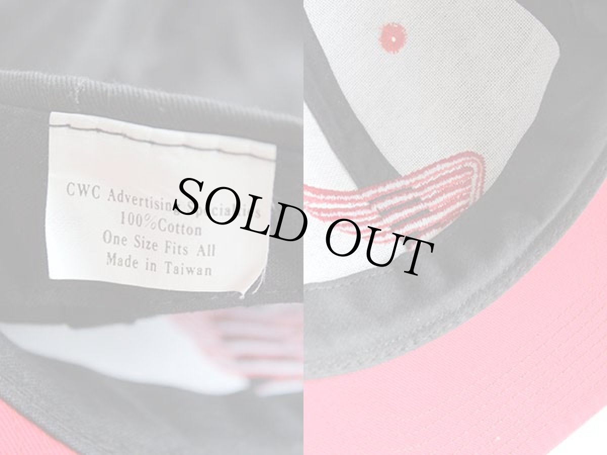 画像3: 90s HONDAホンダ ロゴ刺繍 ツートン コットンキャップ 黒×赤 (3)