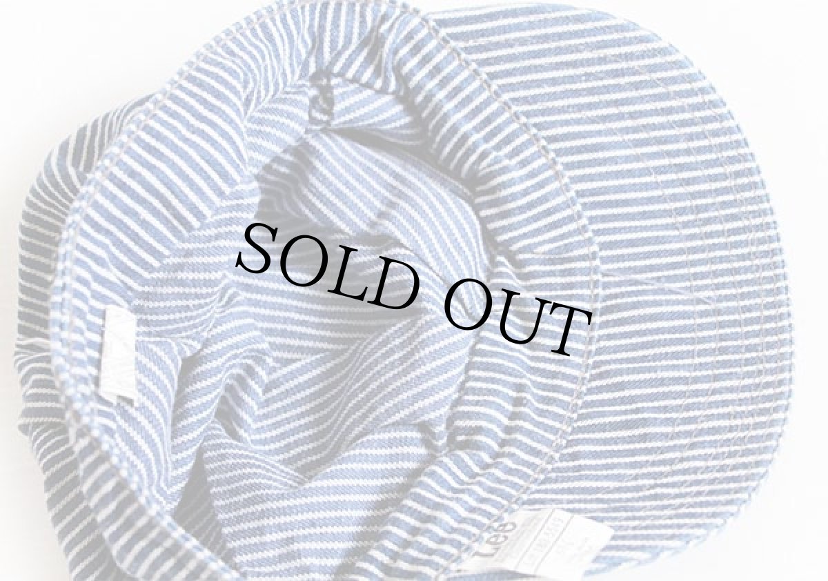 画像4: 70s USA製 Leeリー ヒッコリー ストライプ ワークキャップ 6 3/4 (4)