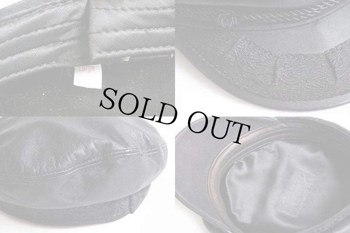 画像3: UNKNOWN レザー フィッシャーマンキャップ 黒 L (3)