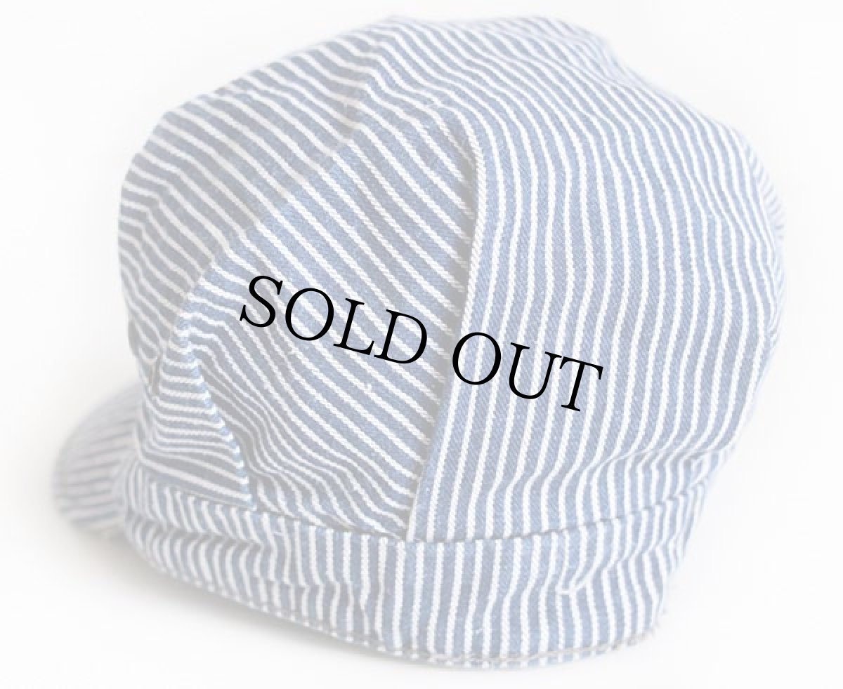 画像3: 70s USA製 Leeリー ヒッコリー ストライプ ワークキャップ 6 3/4 (3)