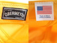 画像3: 90sデッドストック USA製 OBERMEYER ツートン コットンキャップ 黄×紺 L-L/XL (3)