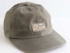 画像1: USA製 L.L.Bean ロゴ刺繍 コットンキャップ グリーングレー (1)