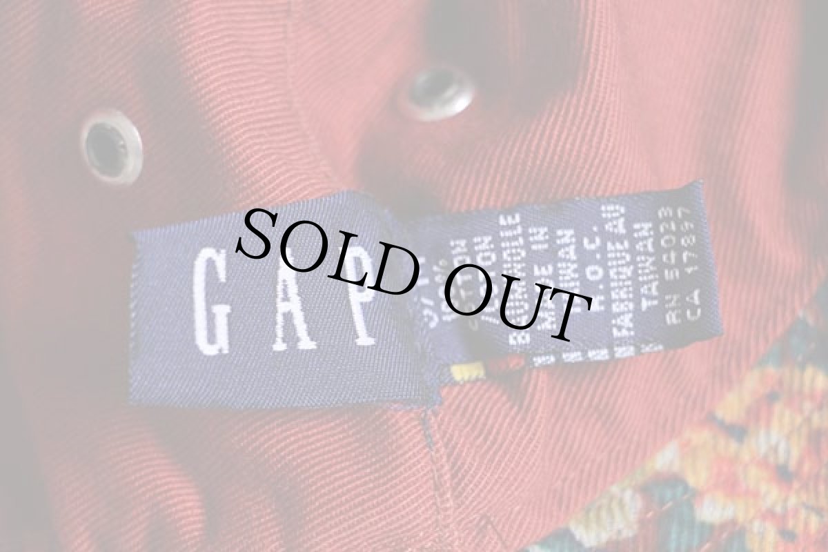 画像4: 90s GAPギャップ ボタニカル 総柄 コーデュロイ バケットハット S/M (4)