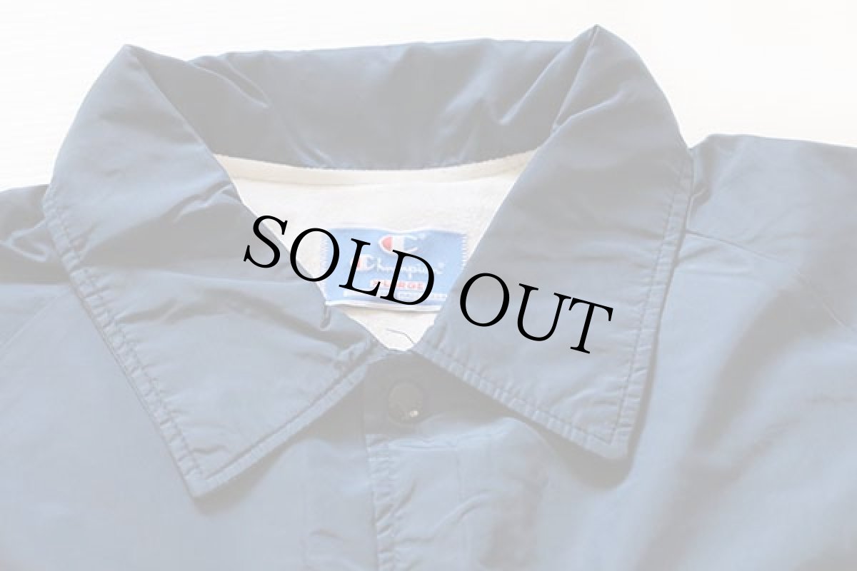 画像3: 90s USA製 Championチャンピオン MSOE ナイロン コーチジャケット 紺 XL (3)