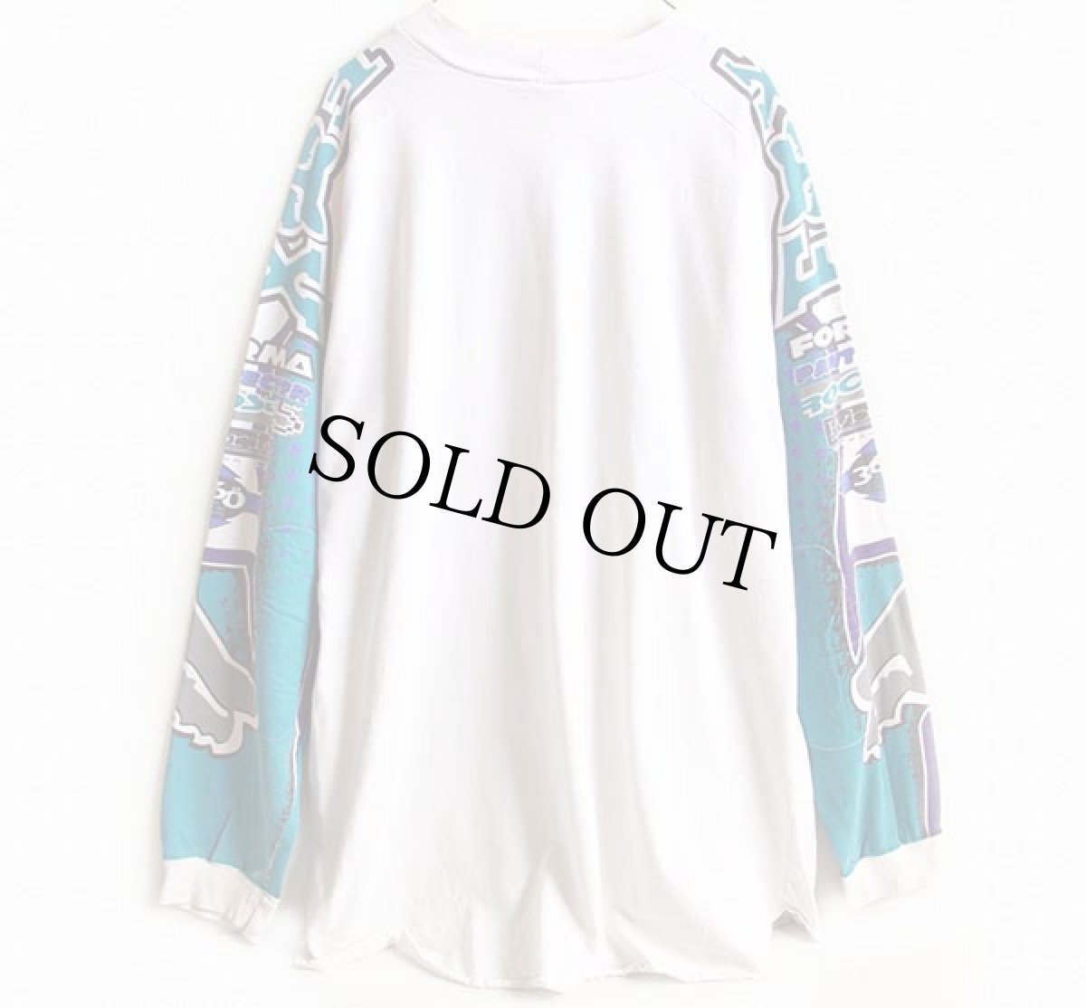 画像2: 80s USA製 FOX RACING モトクロス レーシングシャツ XL★F (2)