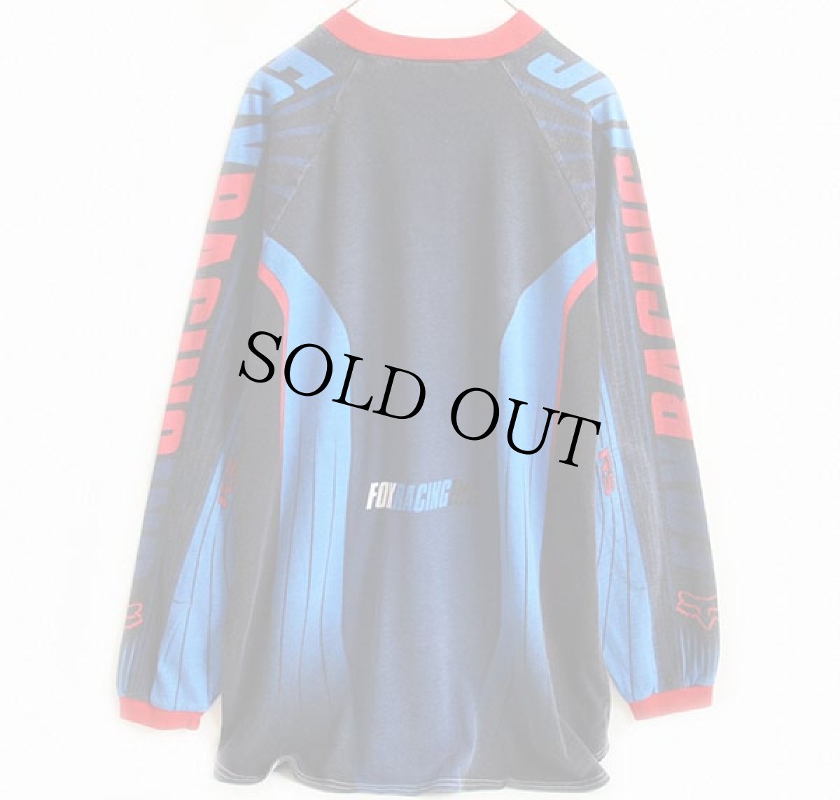 画像2: 90s FOX RACING モトクロス レーシングシャツ M (2)