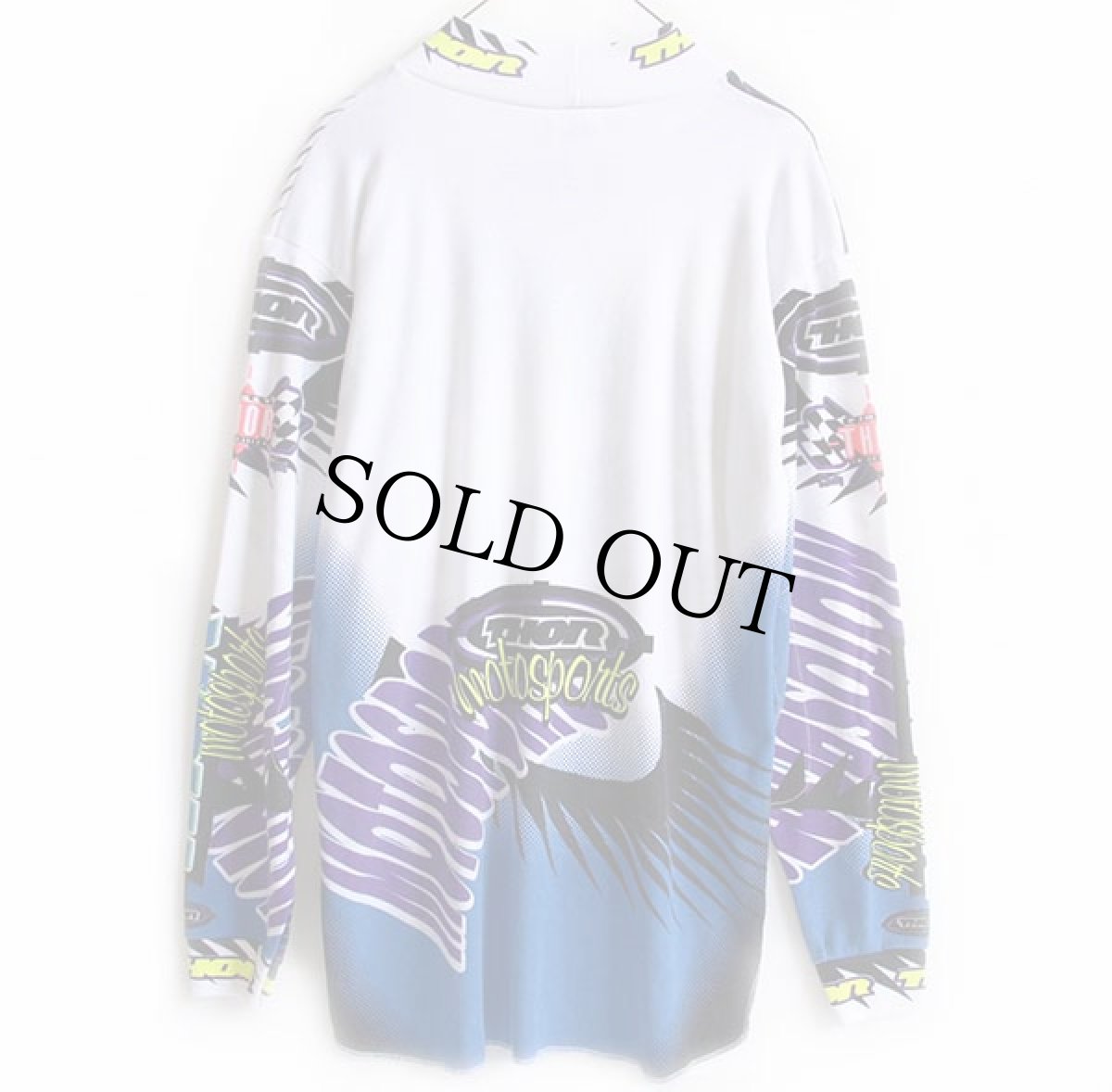 画像2: 90s USA製 THOR モトクロス レーシングシャツ M (2)