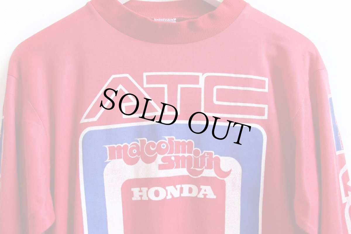 画像3: 80s malcolm smith HONDAホンダ ATC モトクロスシャツ 赤 M (3)