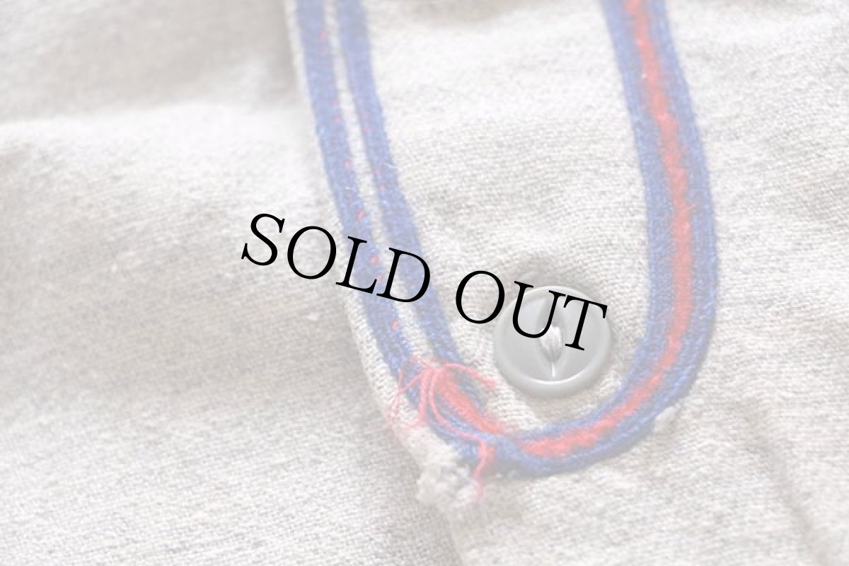 画像5: 50s A&B マチ付き ウール ベースボールシャツ 20 杢グレー Ex.L (5)