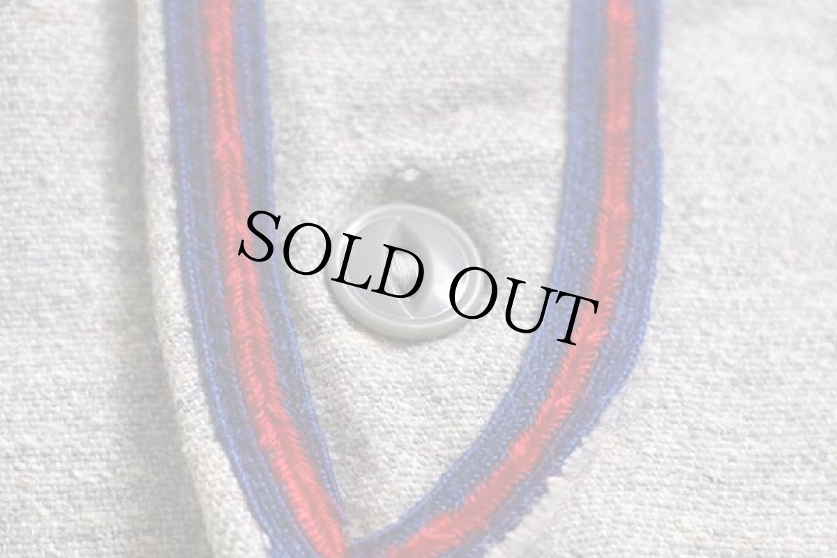 画像5: 50s A&B マチ付き ウール ベースボールシャツ 16 杢グレー L (5)