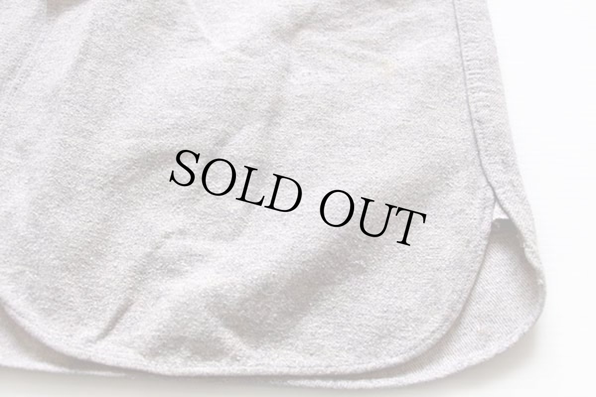 画像6: 50s A&B マチ付き ウール ベースボールシャツ 20 杢グレー Ex.L (6)