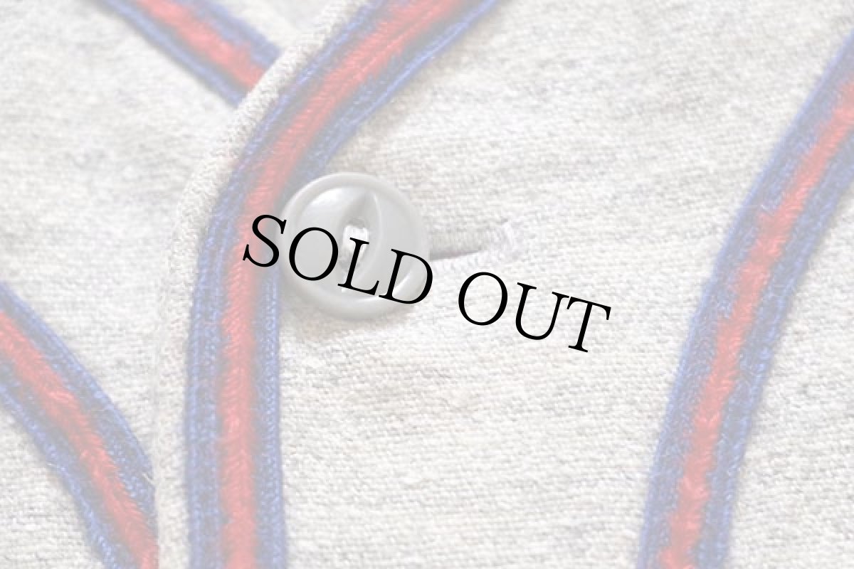 画像5: 50s A&B マチ付き ウール ベースボールシャツ 18 杢グレー Ex.L (5)