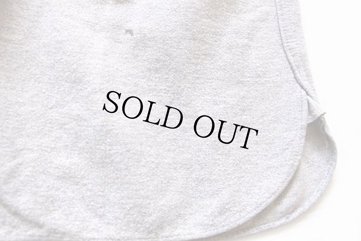 画像5: 50s A&B マチ付き ウール ベースボールシャツ 19 杢グレー Ex.L (5)