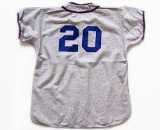 画像2: 50s A&B マチ付き ウール ベースボールシャツ 20 杢グレー Ex.L (2)