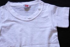 画像1: 60s HANES 無地 バインダーネック コットンTシャツ 白 キッズ4 (1)