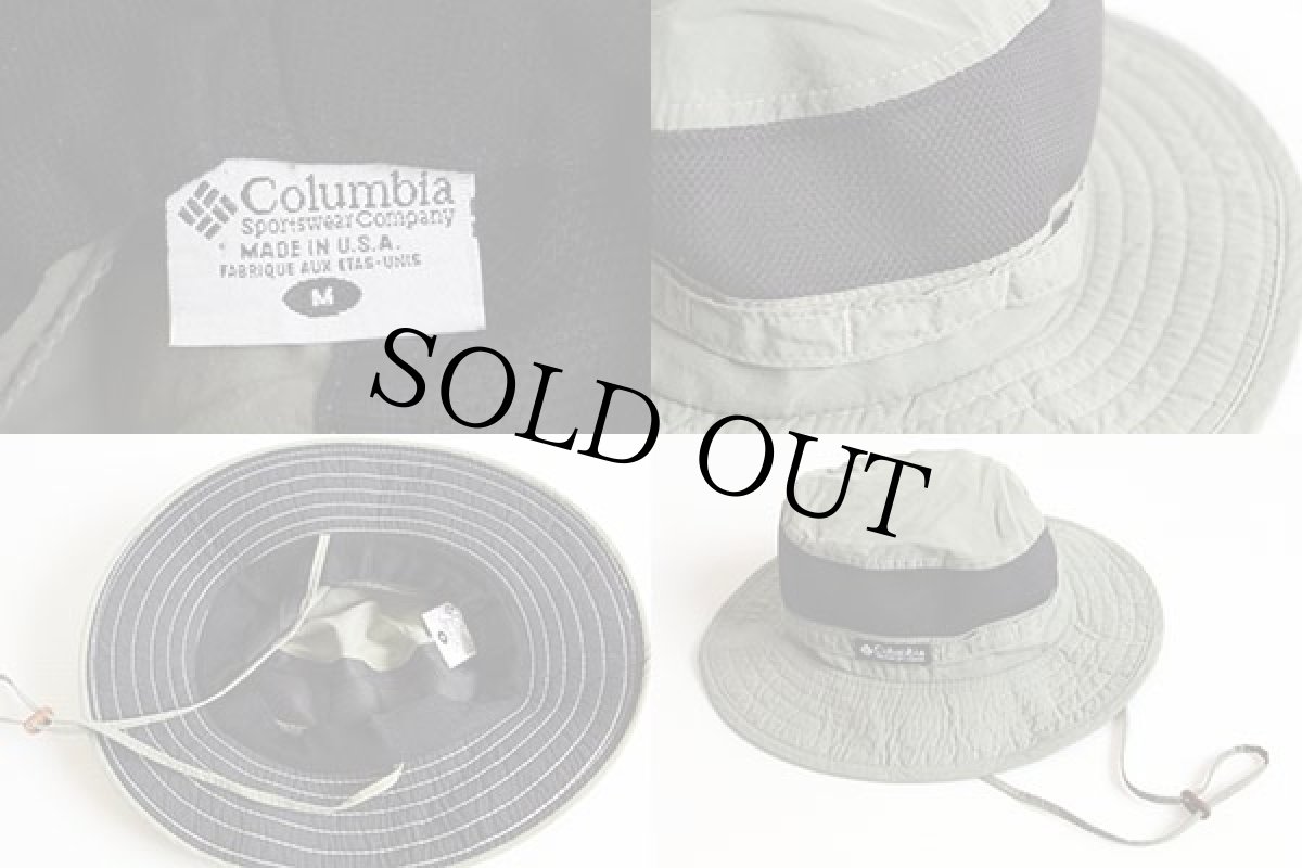 画像3: 90s USA製 Columbiaコロンビア ナイロン メッシュ ブーニーハット 薄緑 M (3)