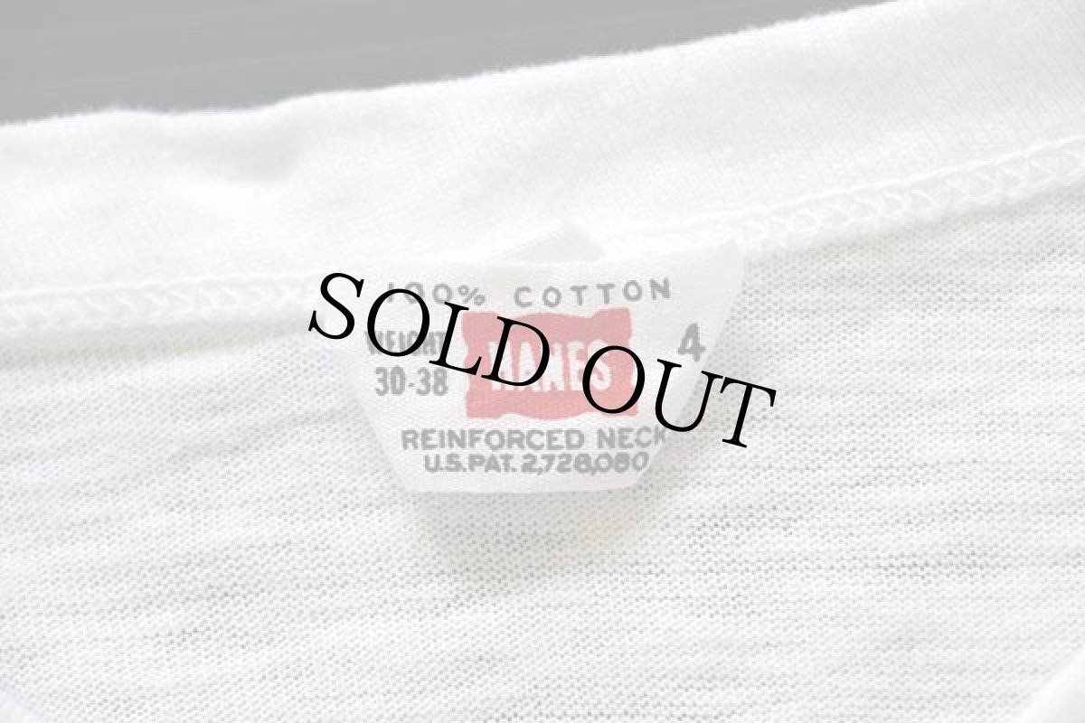 画像4: 60s HANES 無地 バインダーネック コットンTシャツ 白 キッズ4 (4)