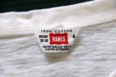 画像4: 60s HANES 無地 バインダーネック コットンTシャツ 白 キッズ4 (4)