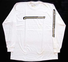 画像2: デッドストック★90s USA製 The Cotton Exchange PURDUE UNIVERSITY コットン 長袖Tシャツ 白 XXL (2)