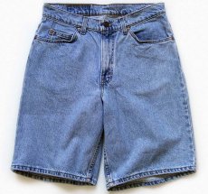 画像1: 90s USA製 Levi'sリーバイス 560 LOOSE FIT デニム ショートパンツ アイスブルー w31 L11★ショーツ (1)