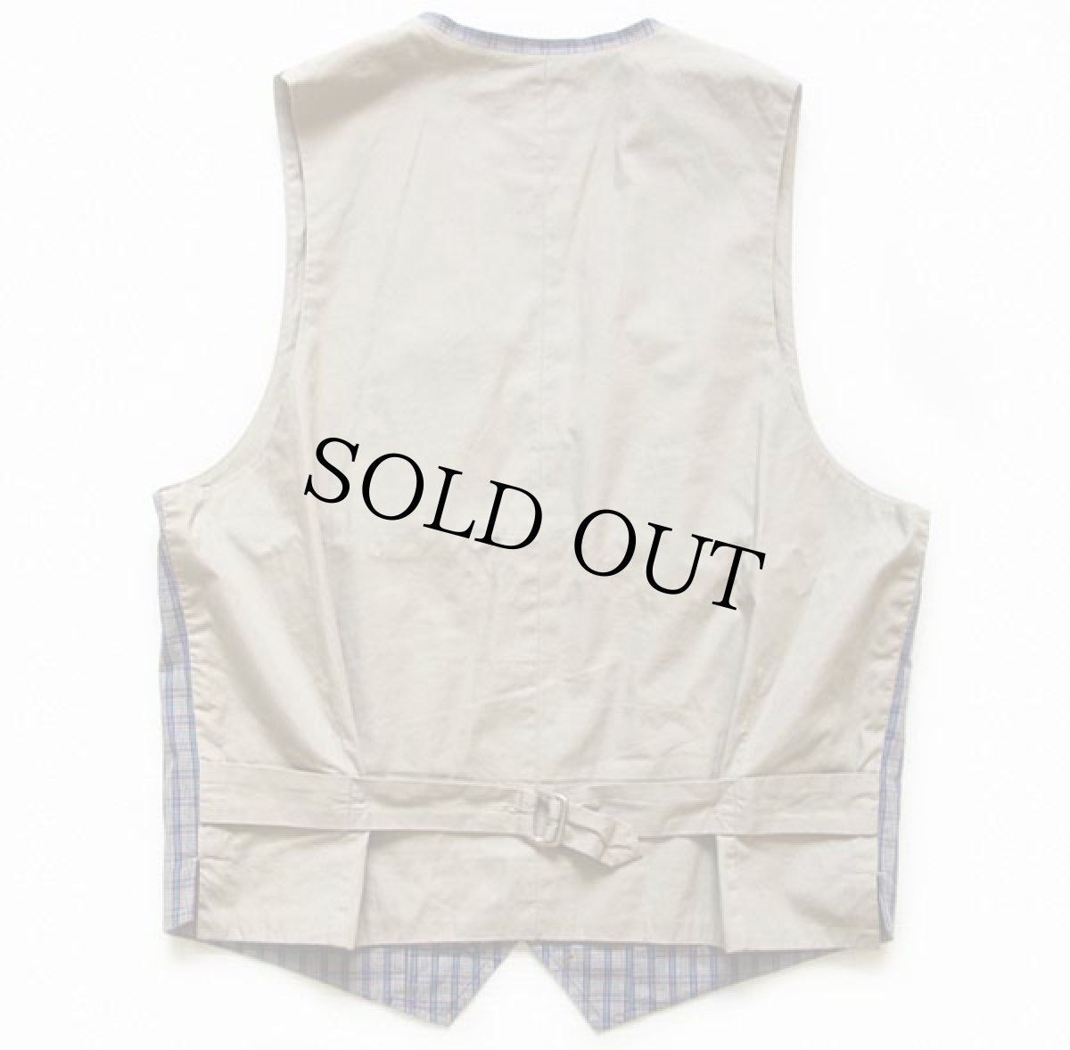 画像2: 90s BANANA REPUBLICバナナリパブリック チェック コットンベスト S (2)