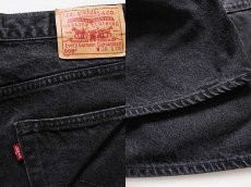 画像4: 00s USA製 Levi'sリーバイス 505 REGULAR FIT ブラックデニム ショートパンツ w38★ショーツ (4)