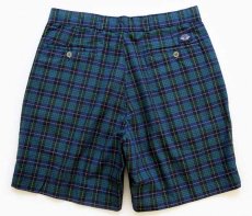 画像2: 90s USA製 DOCKERSドッカーズ チェック ツータック コットン ショートパンツ w33★ショーツ Levi'sリーバイス (2)