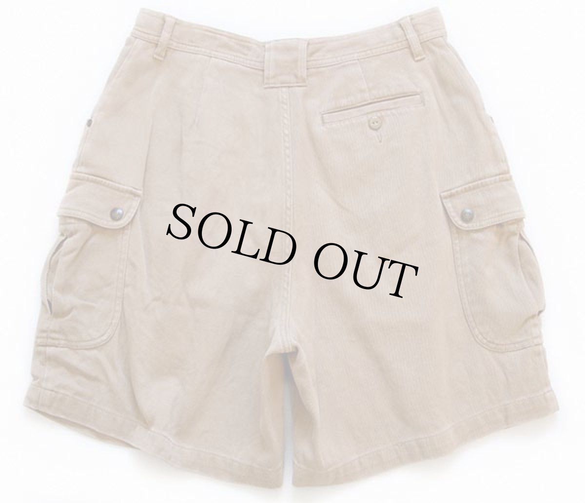 画像2: 80s EddieBauerエディーバウアー コットン カーゴ ショートパンツ カーキ 12★ショーツ (2)