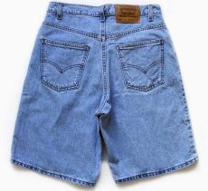 画像2: 90s USA製 Levi'sリーバイス 560 LOOSE FIT デニム ショートパンツ アイスブルー w31 L11★ショーツ (2)