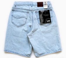 画像1: デッドストック★90s USA製 Leeリー RIVETED 219 EASY FIT デニム ショートパンツ アイスブルー w33★ショーツ (1)