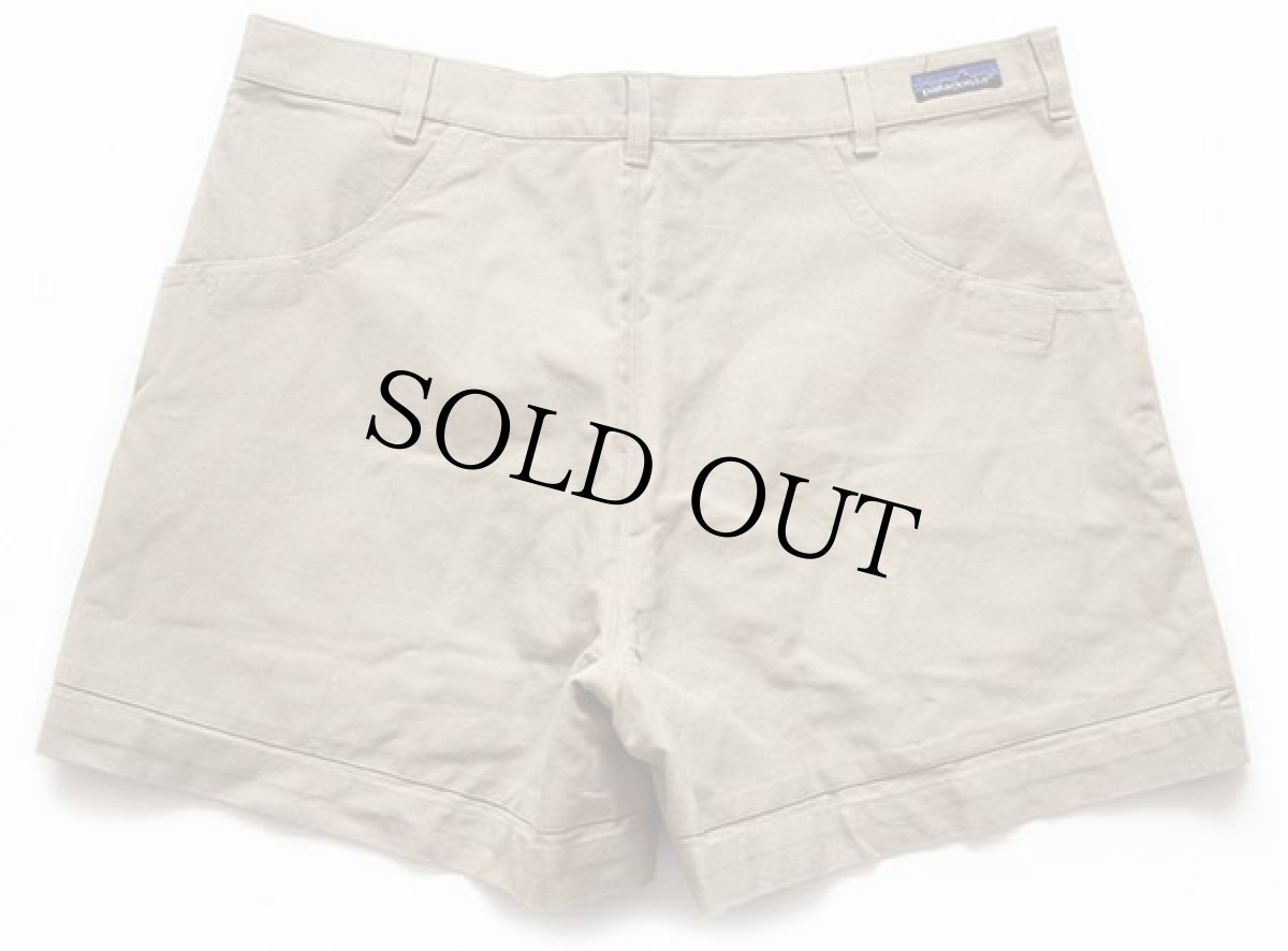 画像2: デッドストック★80s patagoniaパタゴニア コットン スタンドアップ ショーツ タン w38★ショートパンツ (2)