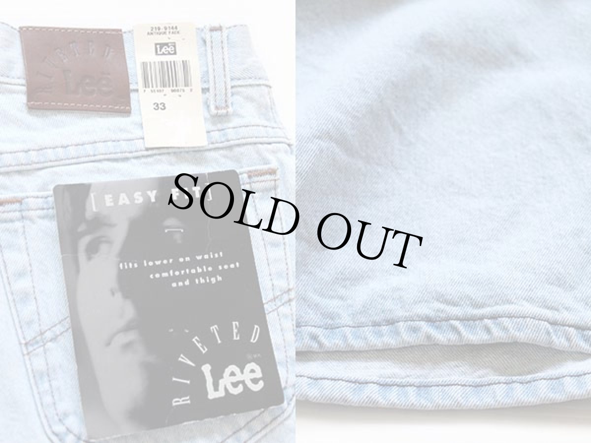 画像4: デッドストック★90s USA製 Leeリー RIVETED 219 EASY FIT デニム ショートパンツ アイスブルー w33★ショーツ (4)