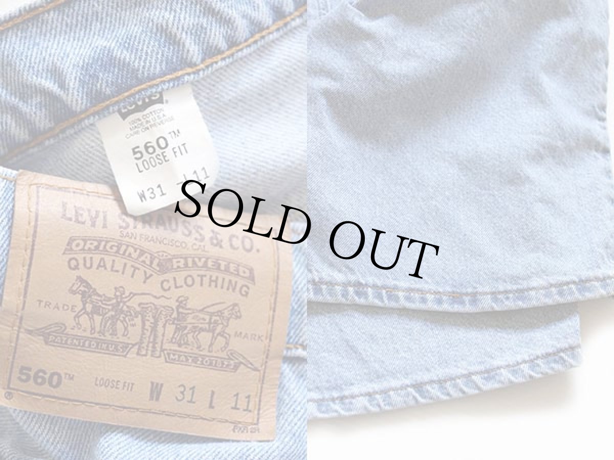 画像3: 90s USA製 Levi'sリーバイス 560 LOOSE FIT デニム ショートパンツ アイスブルー w31 L11★ショーツ (3)