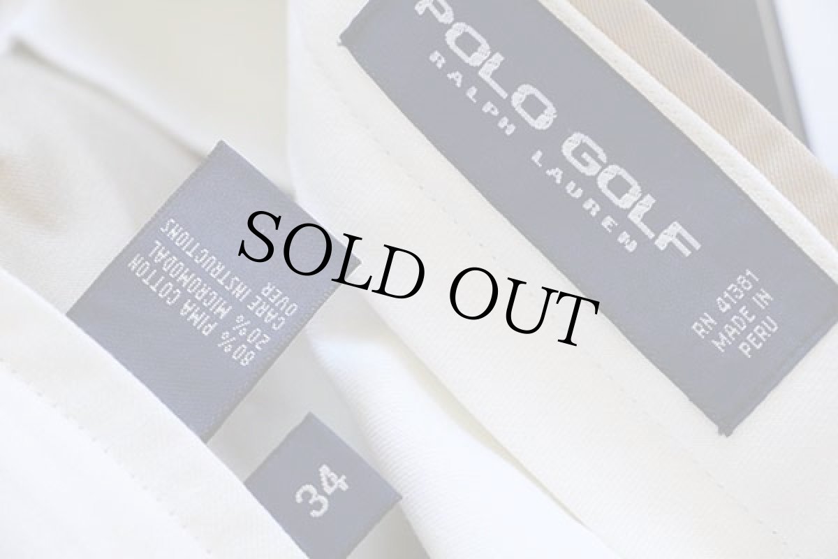 画像4: デッドストック★00s POLO GOLF ラルフローレン ピマ コットン ショートパンツ カーキ 34★ショーツ (4)