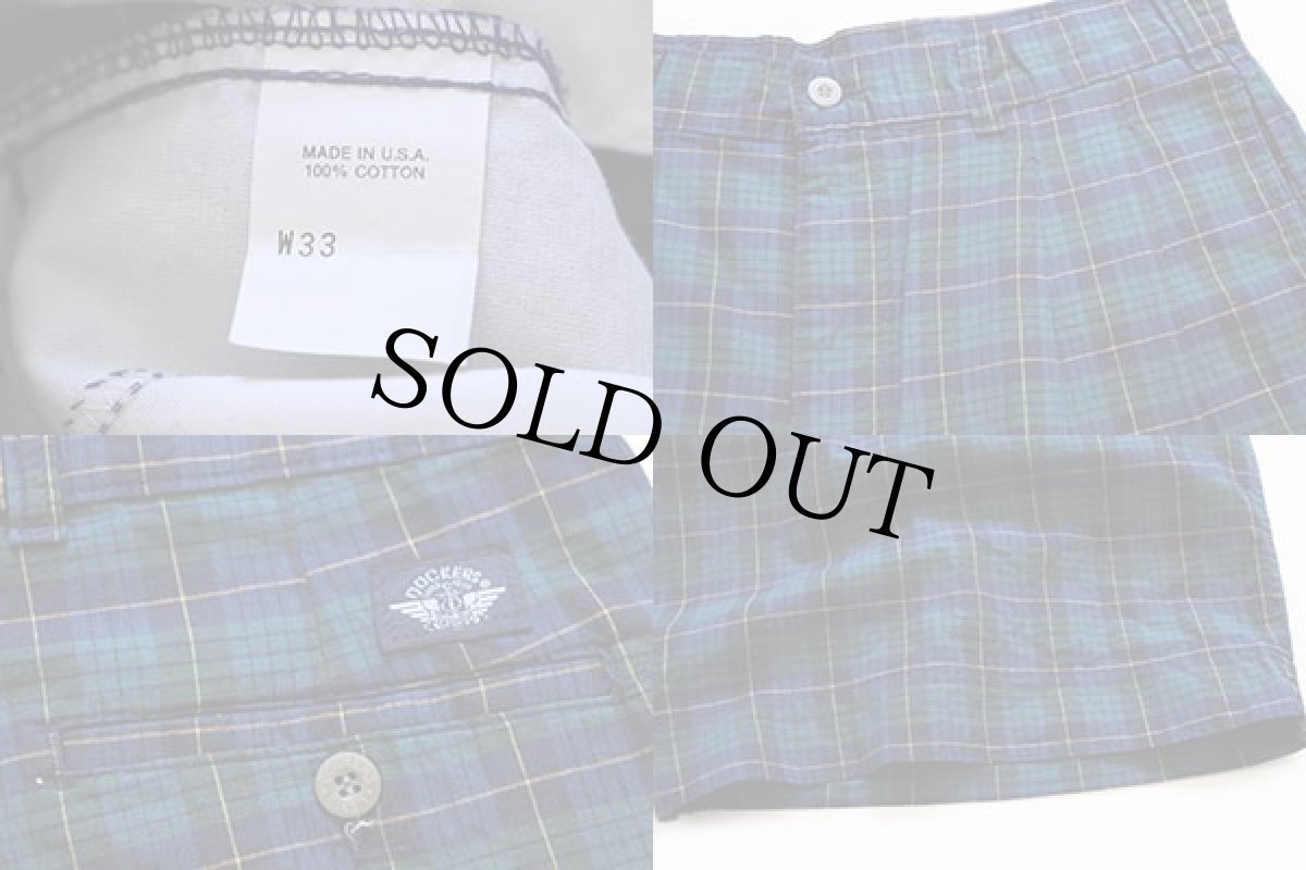 画像3: 90s USA製 DOCKERSドッカーズ チェック ツータック コットン ショートパンツ w33★ショーツ Levi'sリーバイス (3)