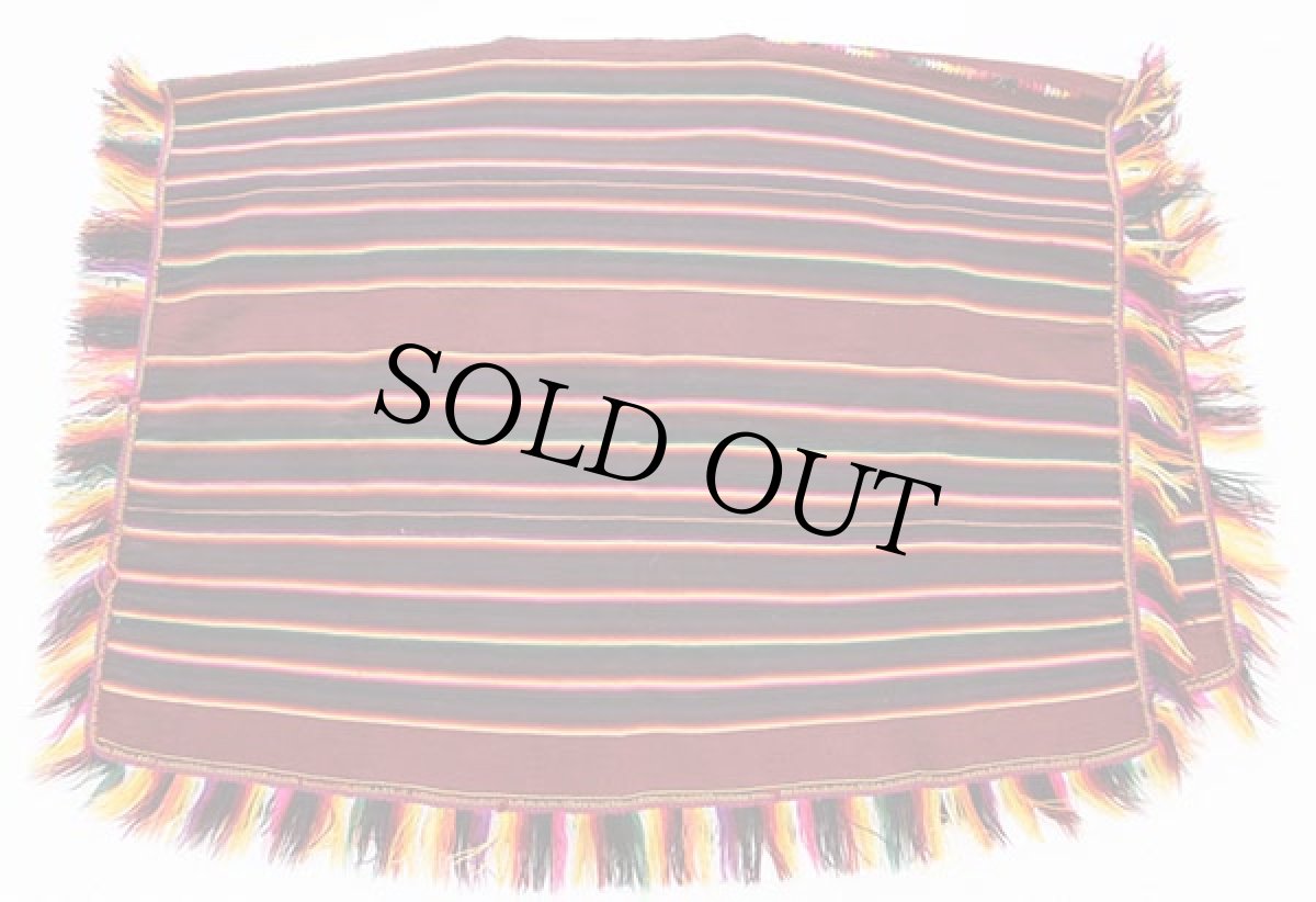 画像3: ビンテージ ハンドメイド ラグ ポンチョ (3)