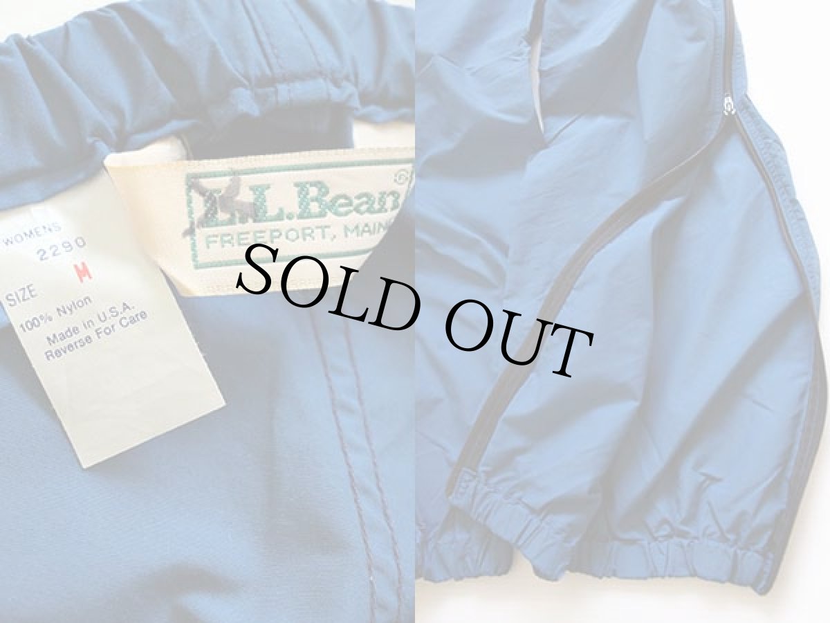 画像3: 80s USA製 L.L.Bean サイドジップ ナイロンパンツ 紺 W-M (3)