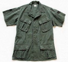 画像1: 60s 米軍 USAF パッチ付き 半袖 カスタム ジャングルファティーグジャケット S-R (1)