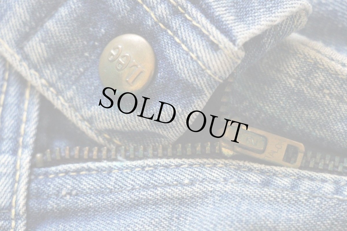 画像4: 60s USA製 Leeリー 191Z JELT DENIMジェルトデニム ペインターパンツ w37 (4)