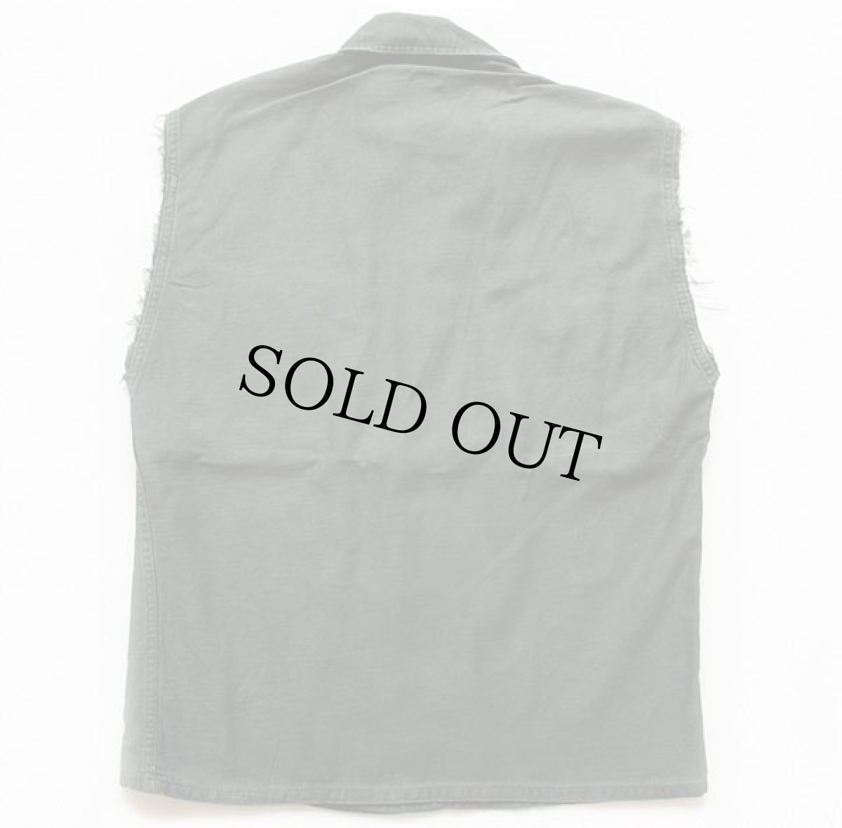 画像2: 50s 米軍 U.S.ARMY パッチ付き カットオフ ユーティリティシャツ (2)